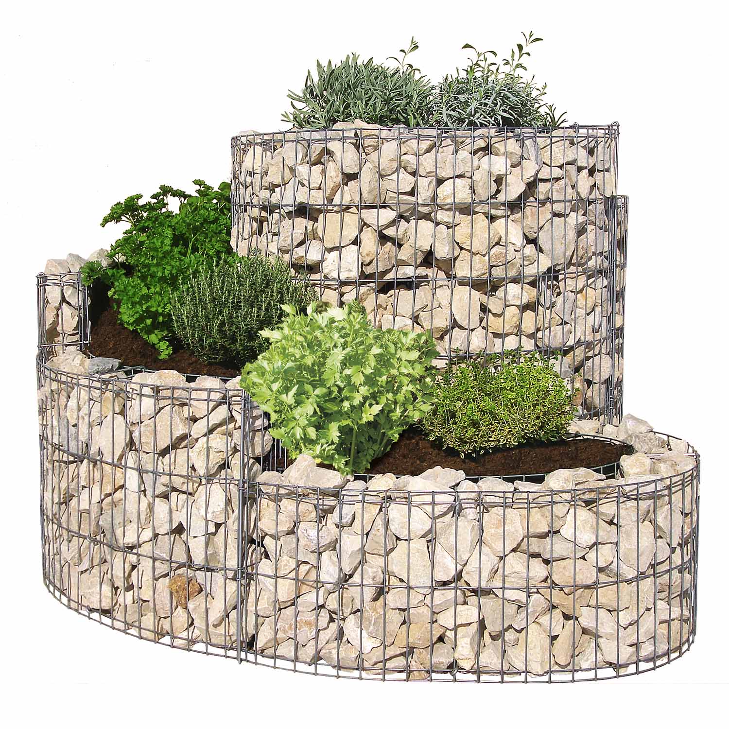 Gabionen Kräuterspirale S